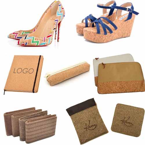 Förderndes Natur-Korkengewebe/-leder für Tasche und -schuhe, die mit PU-Schutzträger machen