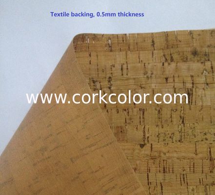ECO-Friendly Nature cork fabric material/leather for notebook cover,l,waterproof and dust resi