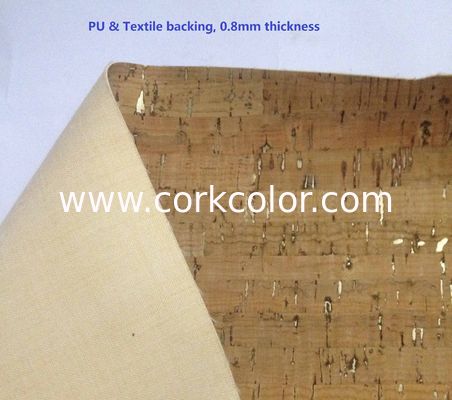 ECO-Friendly Nature cork fabric material/leather for notebook cover,l,waterproof and dust resi