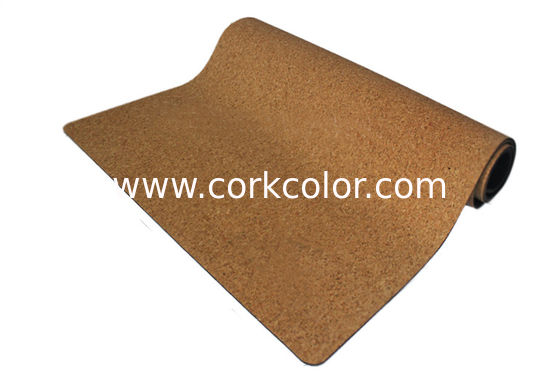 26‘’ Popular Eco-Friendly Anti Slip Natural Cork Rubber Yoga Mat, customized thickness