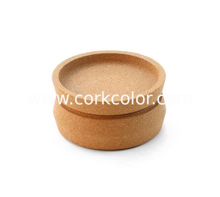 BSCI Certified Factory Custom Creative Cork Candle Holder Base Aromatherapy Cork Tray Home Atmosphere Decor