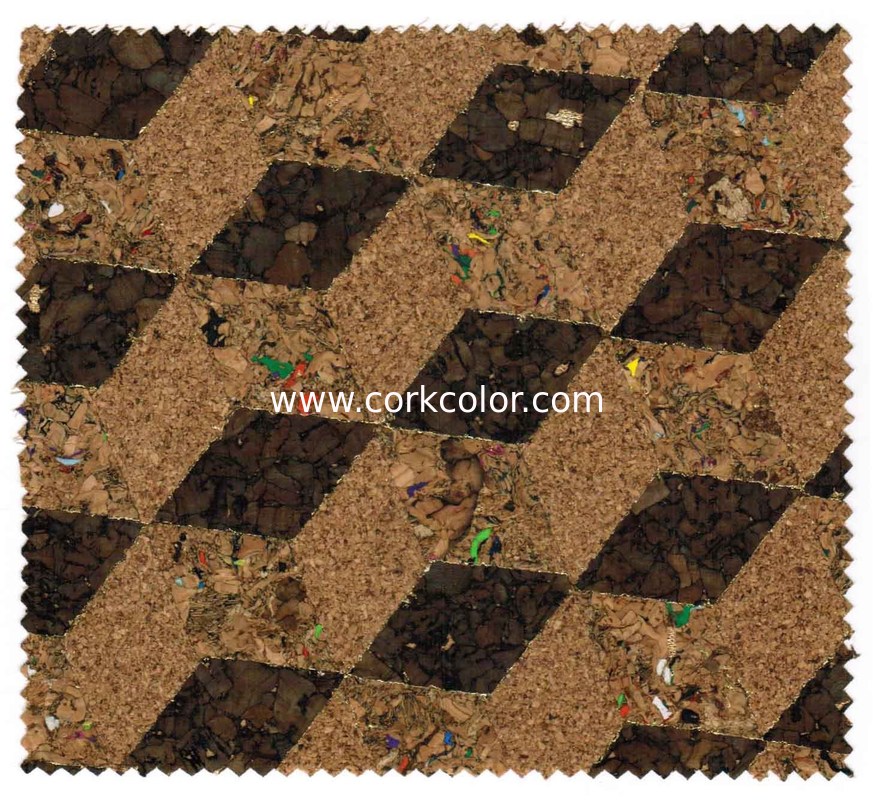 High Quality Nature Cork Fabric/Leather for bag and shoes making with PU backing,waterproof and dust resistance